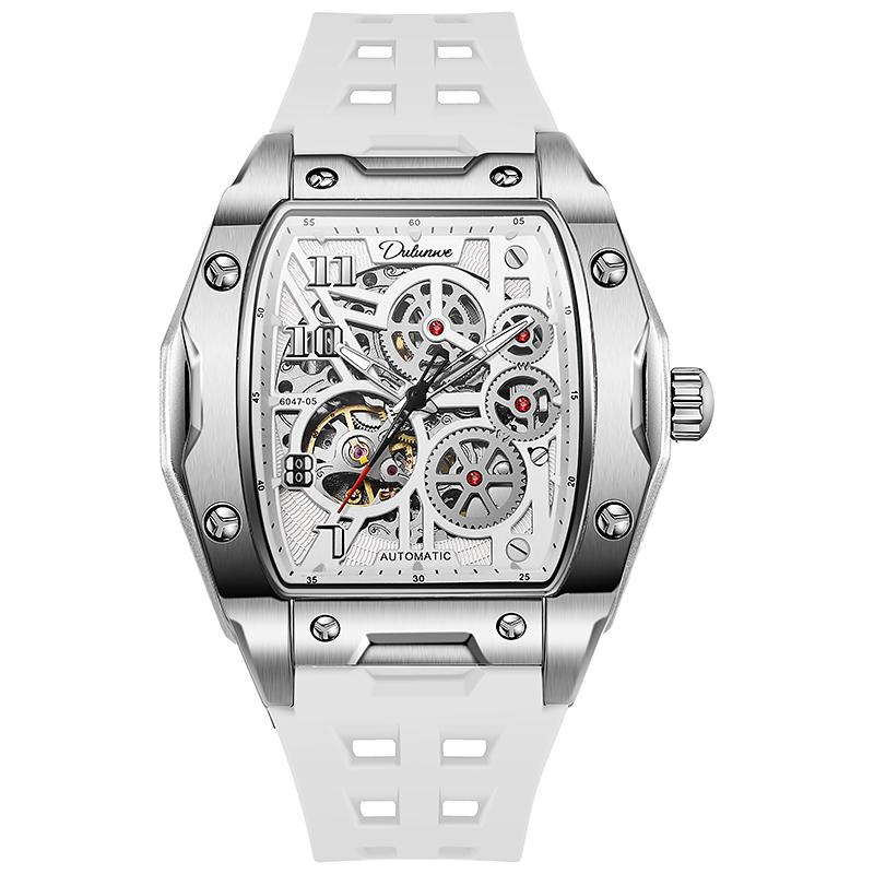 Top Luxury Luminous Skeleton Tourbillon Mechanical Sports Watch Men's Waterproof Automatic Wristwatch Steel Case Relogio