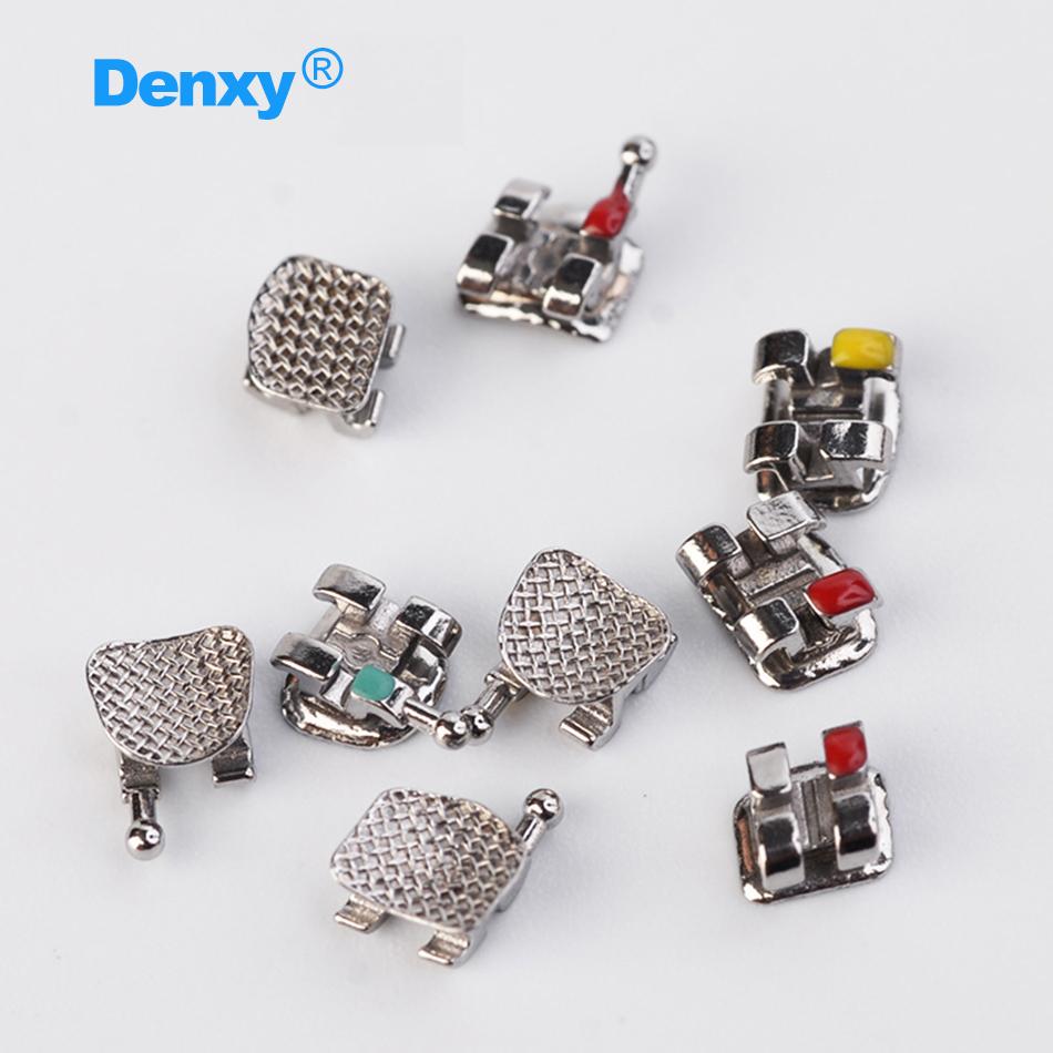 10er-Set kieferorthopädische Brackets, Mini-/Standardgröße, Mesh-Bracket, Zahnspange Roth/MBTt/Edgewise 022 018