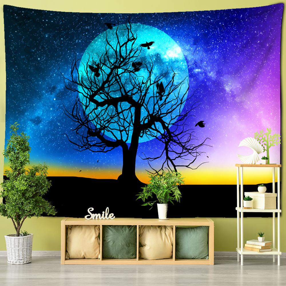 Tree Of Life Tapestry Wall Hanging Psychedelic Witchcraft Hippie Tapiz Bohemia TV Background Home Decor