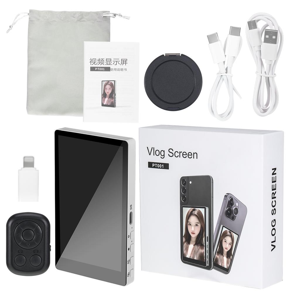 Smartphone Wireless Magnetic Monitor Screen For Smartphone Vlog Live Stream Video Recording Outdoor Selfie Assistanc Screen New