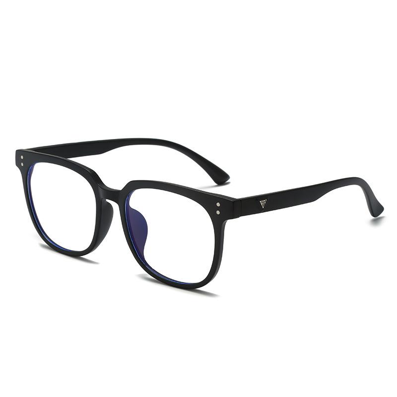 New Gradient Black Glasses Frame Large Square Frame Fashion All-Match Plain Glasses Men's Ultra-Light Tr Fashion Anti-Blue Light Glasses