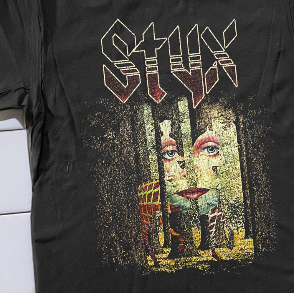 80 s Styx The Grand Illusion Promo T-Shirt Black XXL M