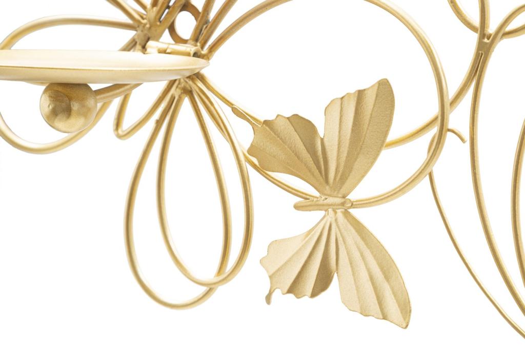 Wall Candle Holder Butterflies Cm 61X12X34