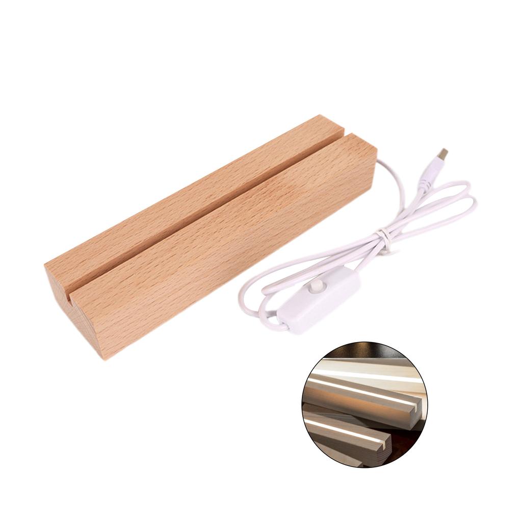 Wooden LED Lights Display Base for Resin Art Wooden LED Light Display Stand