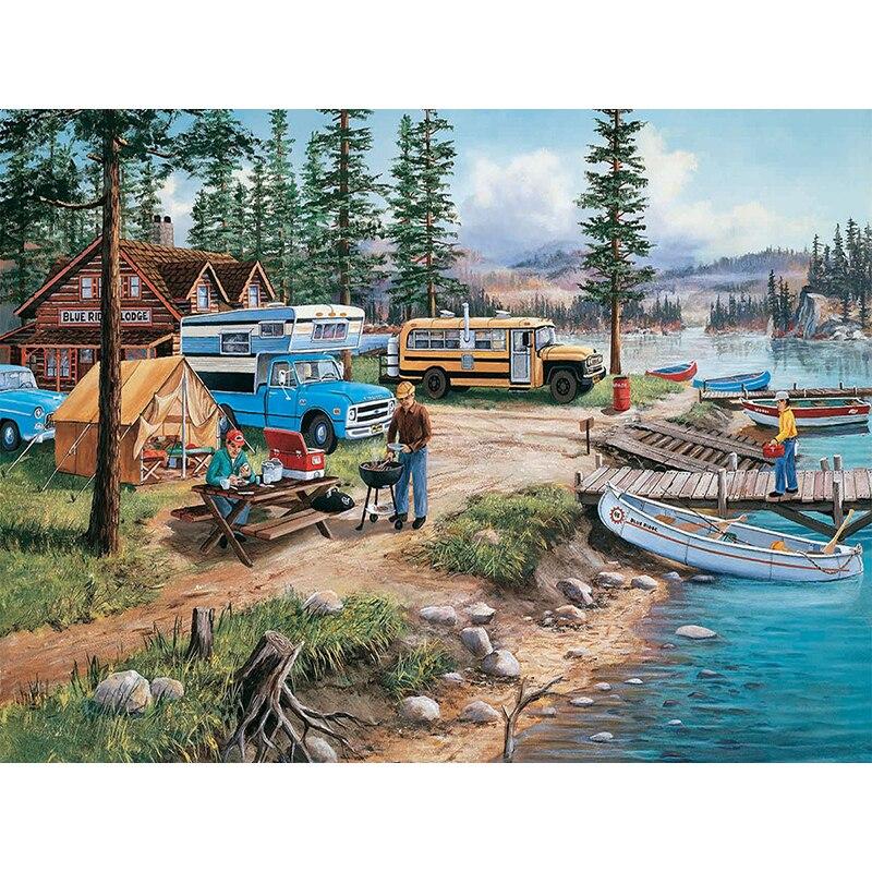 New 5d Diamond Diy Painting Sea View Diamond Embroidery Scenery Pier Cross Stitch Full Round Drill Home Decor Art Gift