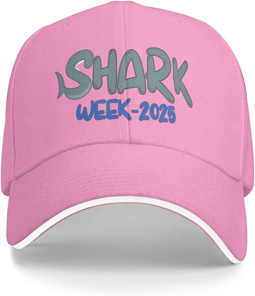 Shark Week Graphic Print Baseball Cap Polyester Casual Outdoor Adjustable Hat
