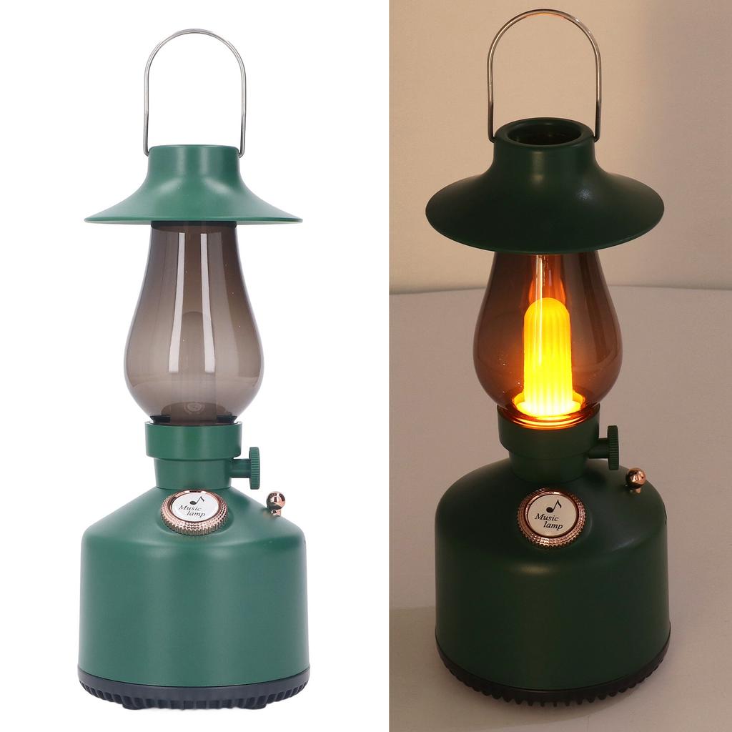 Hanging Hand Lantern Music with 1200MAH Battery Retro Camping Lights for Garden Outdoor