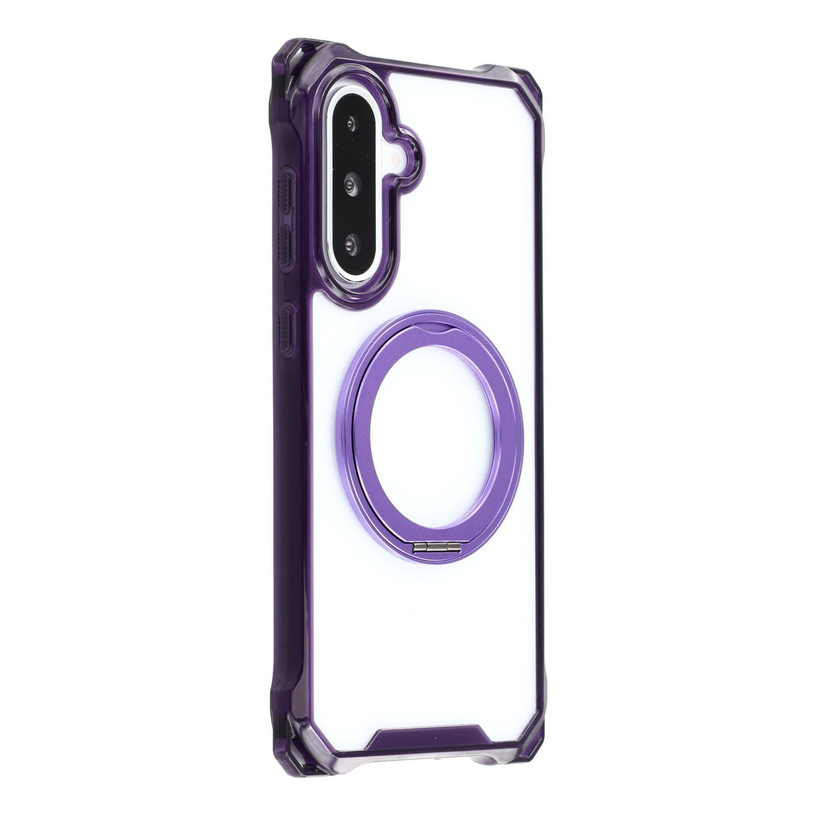 

For Samsung Galaxy A56 5G/A36 5G Magnetic Case Ring Kickstand TPU+PC Phone Cover Purple