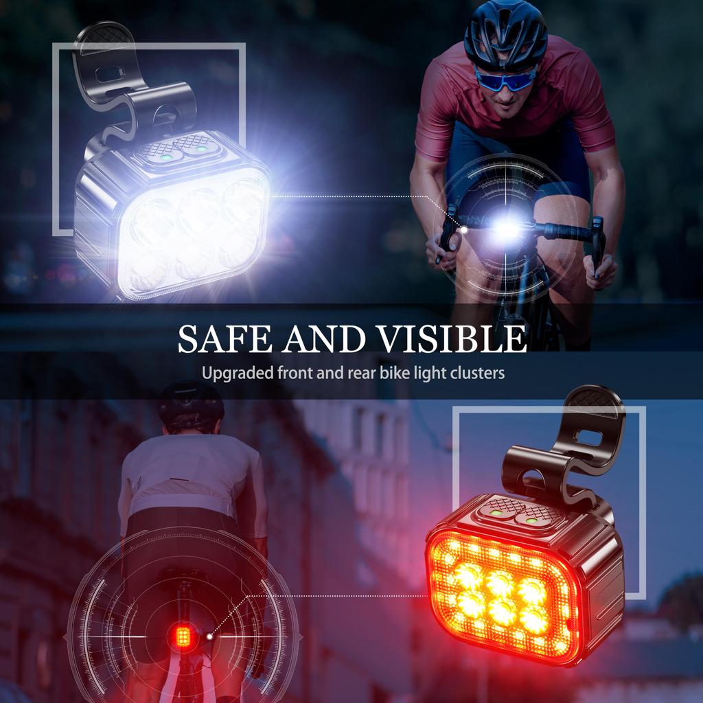 éclairage Vélo Sécurité Feu Arrière Vélo LED Bikee Light - 20 Lumens - Rechargeable USB - IPX4 Étanche - Pour VTT, Route, Scooter Feu Vélo