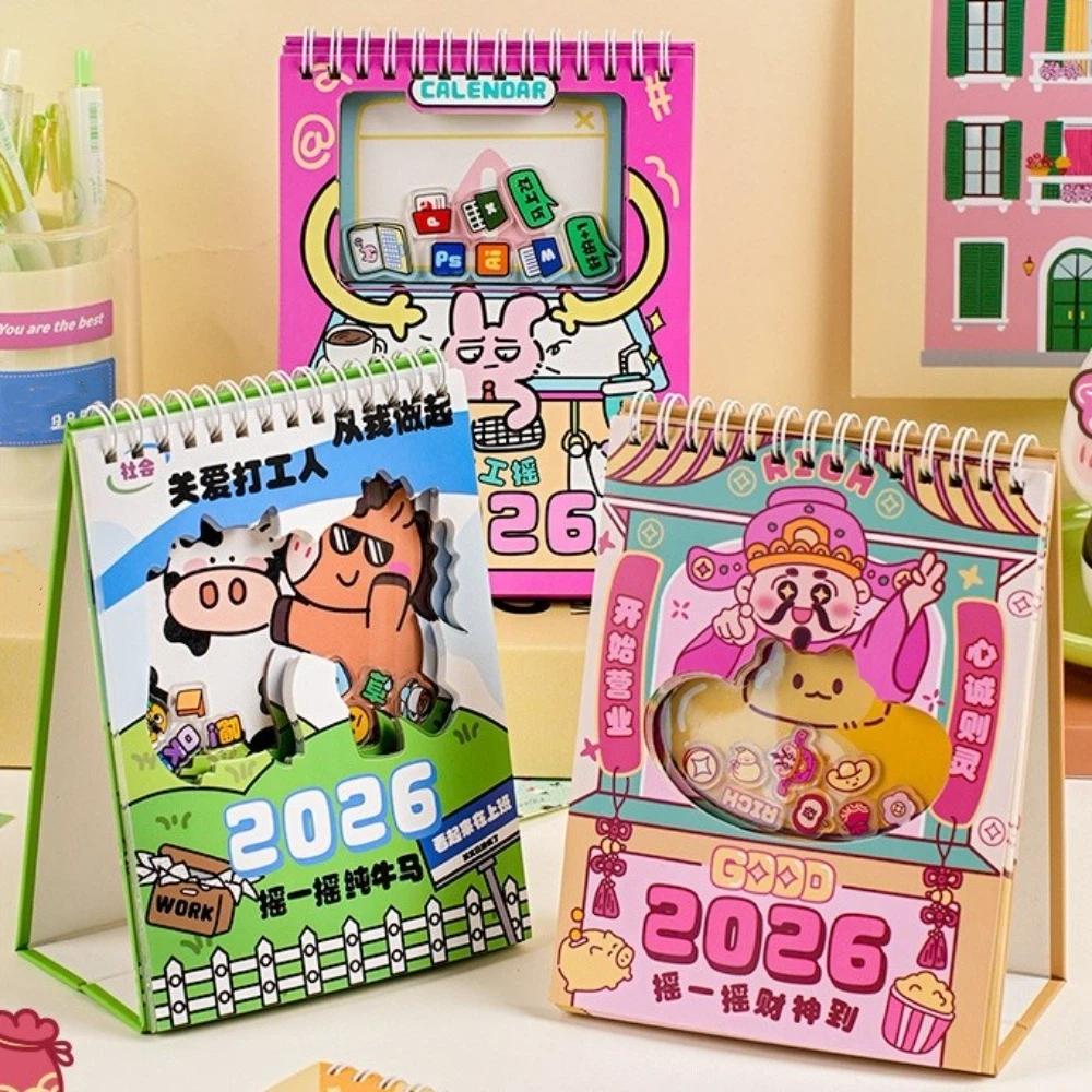 Traditional Desktop Calendar Double Coil Table Calendar Multi Functional Schedule Planner  Student