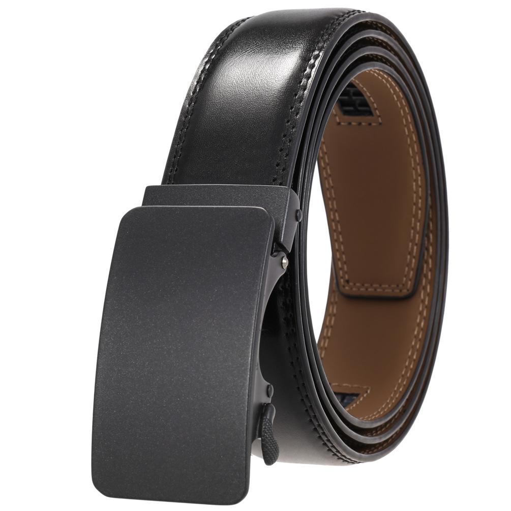 1Pcs Automatic Buckle Belt, Cowhide Men'S Belt, Fashion Belt, Belt Ly36-0101-1