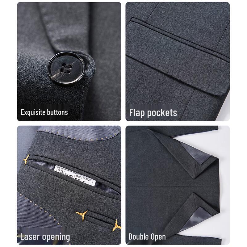 ROMON Men's Modal Wool Business Suit Set