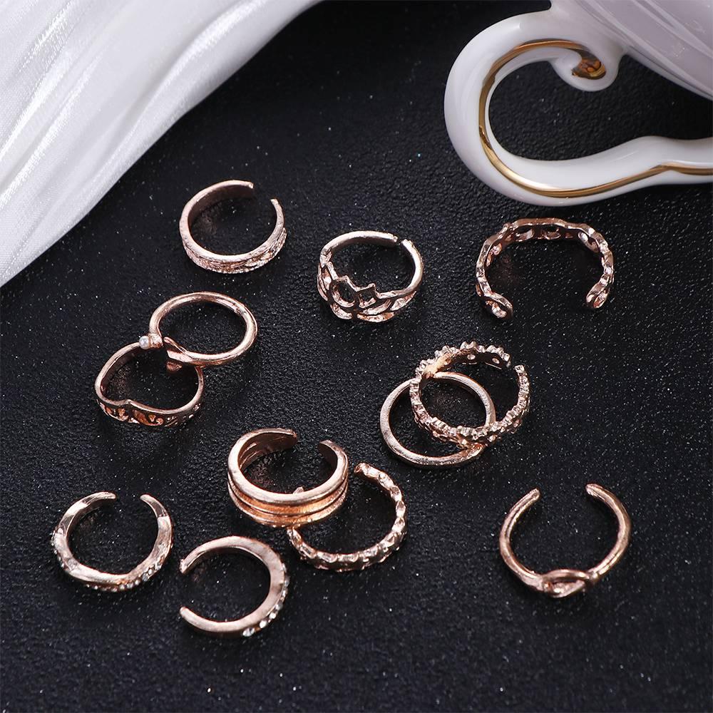 Heart Fashion Jewelry Star Korean Style Toe Ring Open Ring Vintage Foot Ring Set Women Toe Ring