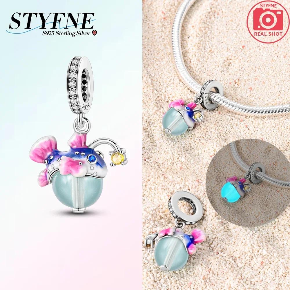 Charms Copper Firefly Ocean Star Octopus And Fish Glowing Changing Color Trendy Original Bracelets Diy Fine Jewelry Gifts