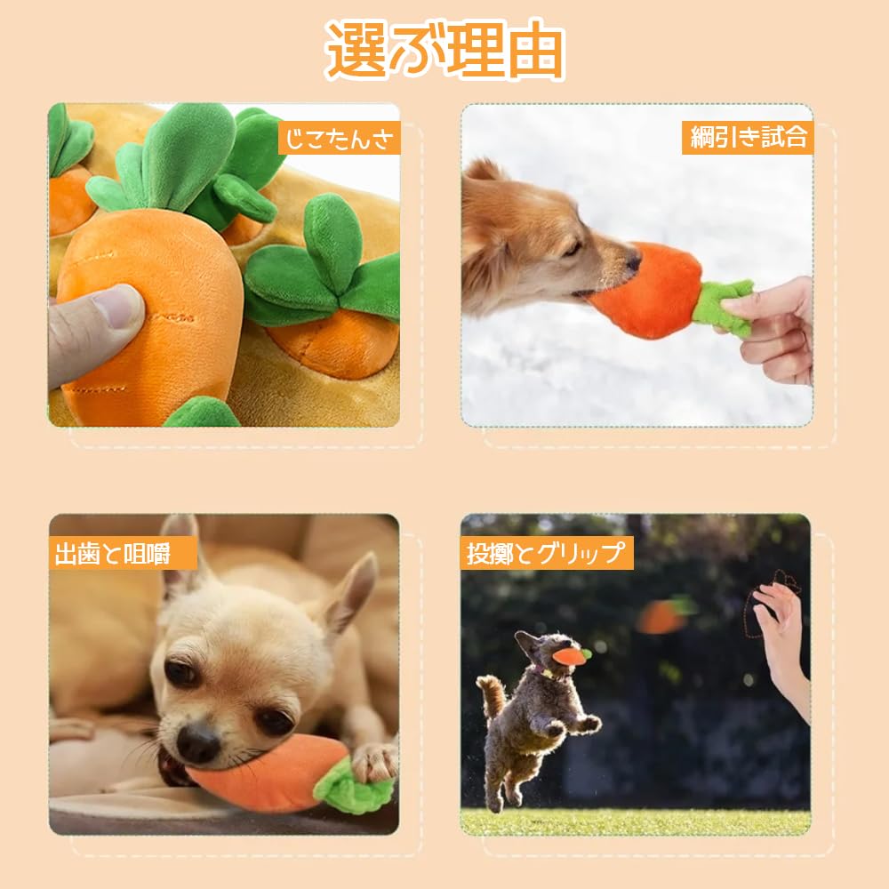 YFFSFDC Karottenfarm Karotten Ernteteam Hund Haustier Erziehungshund Karotte Nasenarbeit Leckerli Übung Stress Hauszerstörung Hundespielzeug Spielzeug, Zubehör,
