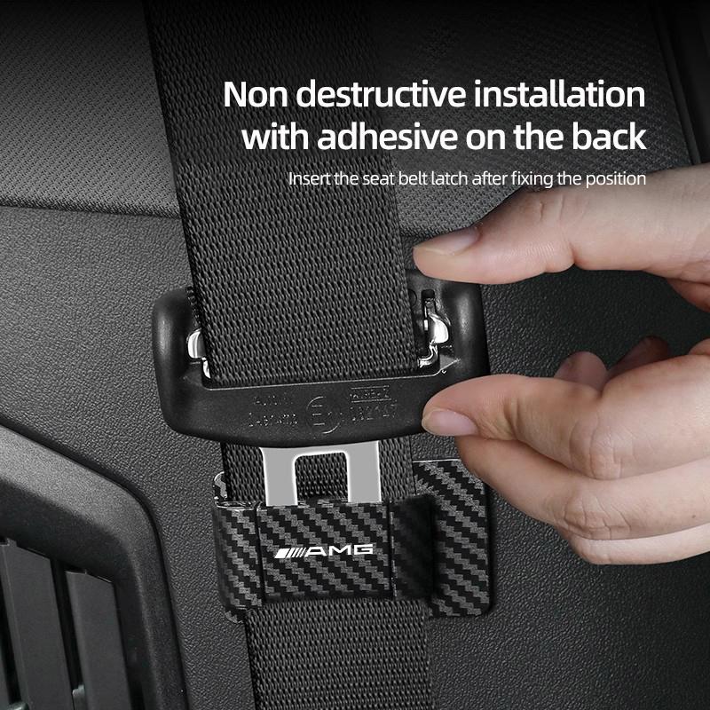 Car Interior Seat Belt Holder Stabilizer Fastener Sticker For Mercedes Benz AMG GLC W213 W206 W205 W204 W212 W203 W223 W246 W222 GX2