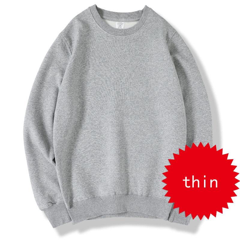 Dünner Paar-Pullover, langärmeliger Pullover, Frottee-Rundhalsausschnitt, sportlicher, lockerer Herrenpullover