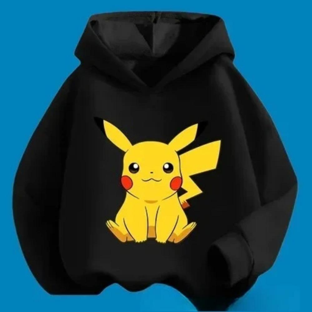 2025 Nová kreslená mikina s roztomilým potiskem Pikachu pro dívky, zimní horký prodej, ležérní pohodlná mikina, sportovní tričko