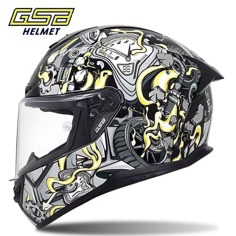 Motorcycle Helmet Men's and Women's Locomotive Full Helmet Bluetooth Electric Vehicle Four-season Universal Running Helmet Helmet