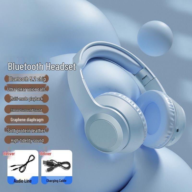 High-Value Wireless Bluetooth Over-Ear Headphones with Luminous Earcups for Gaming, Music, and Heavy Bass