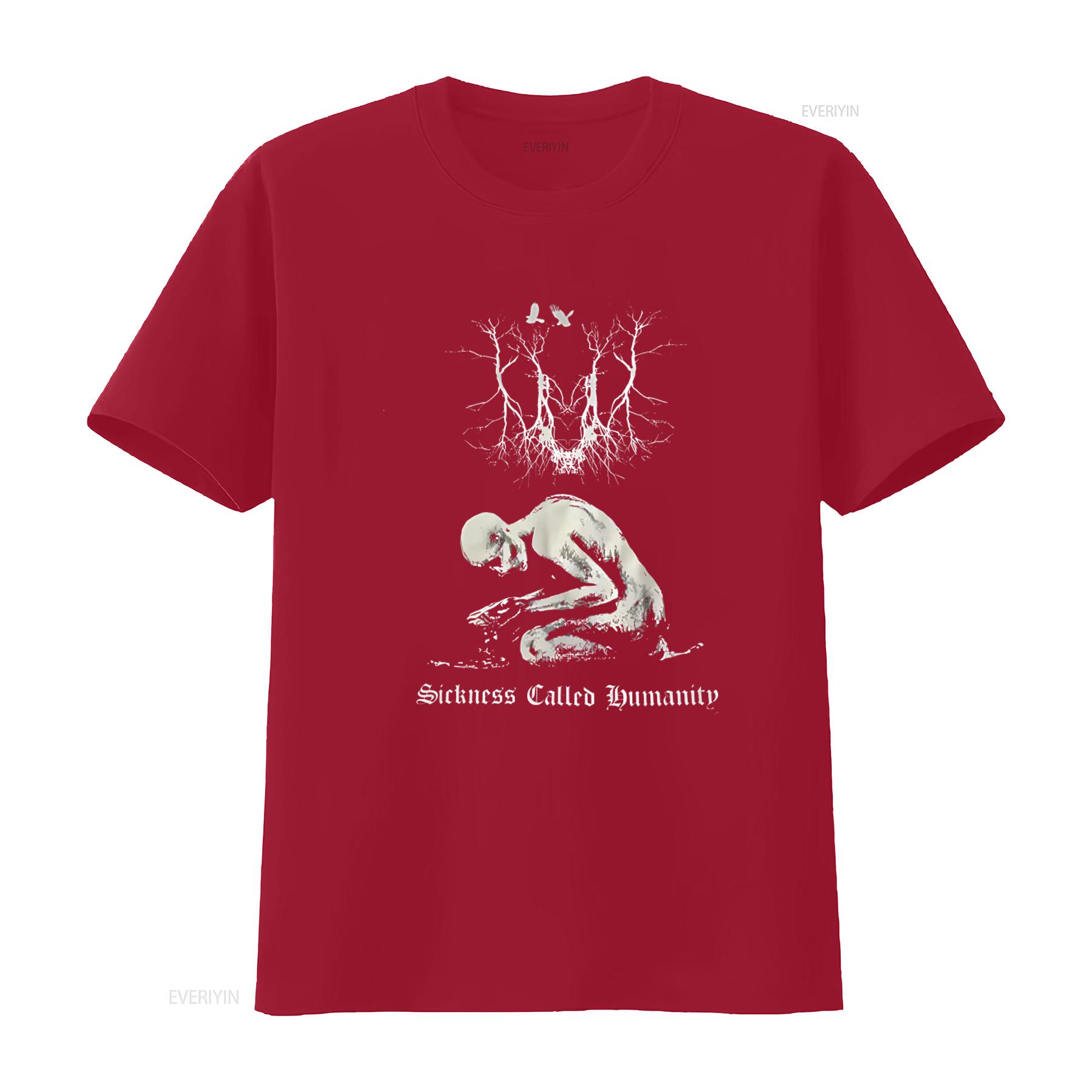 

SAD Sickness Called Humanity T Shirt Dark Art Design Limited Edition Rare Find for DSBM Fans vintage Washed Breathable S