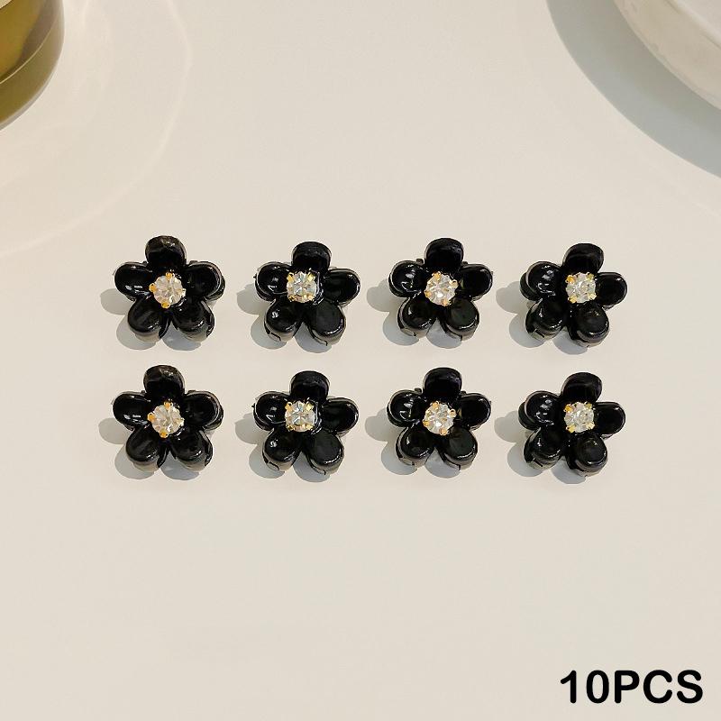 Mini Klipsy do Włosów w Kwiaty Zestaw Dla Kobiet - Bezśladowe Klipsy Szczękowe do Stylizacji do Grzywki i Stylizacji Cienkich Włosów