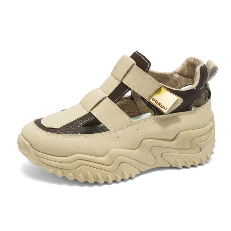 Summer new breathable hollow sandals thick-soled heightening sports and leisure dad shoes