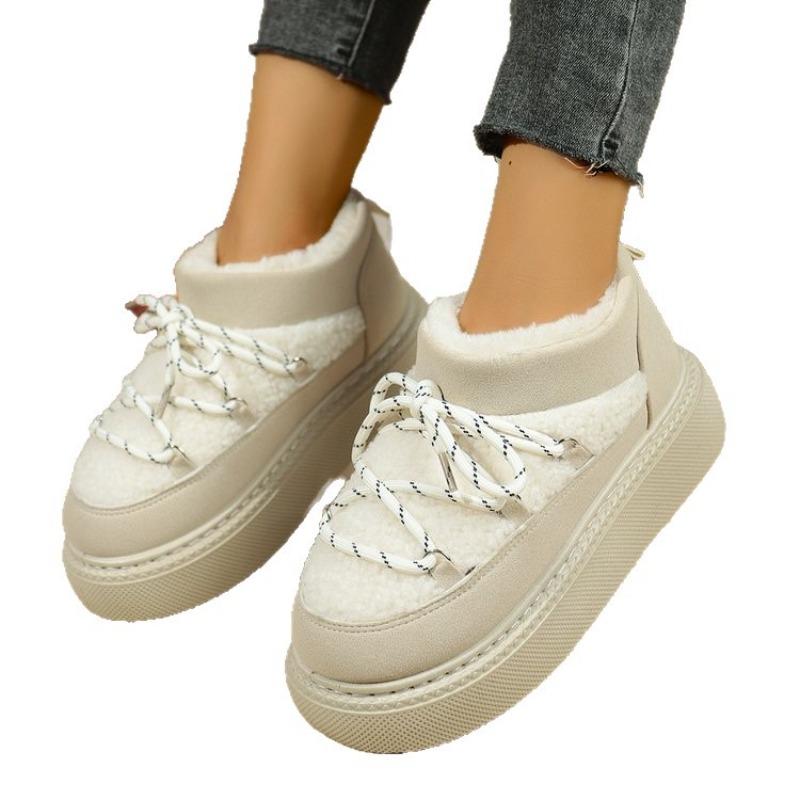 European and American Thick-soled Velvet Thickened Snow Boots for Women's Foreign Trade Large-size Warm Towel Short Boots Cotton Shoes for Women