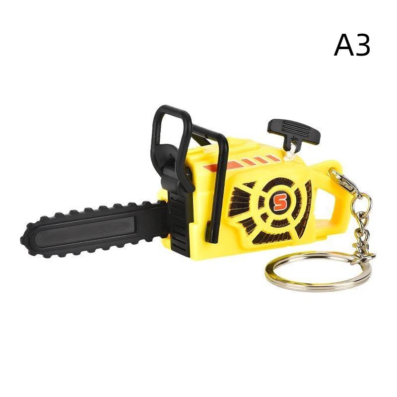 Mini Pull String Chainsaw Keychain Creative Tiny Decorative Pendant 1Pc Portable Ornament for Backpacks Key Ring Outdoor Enthusiasts Gifts