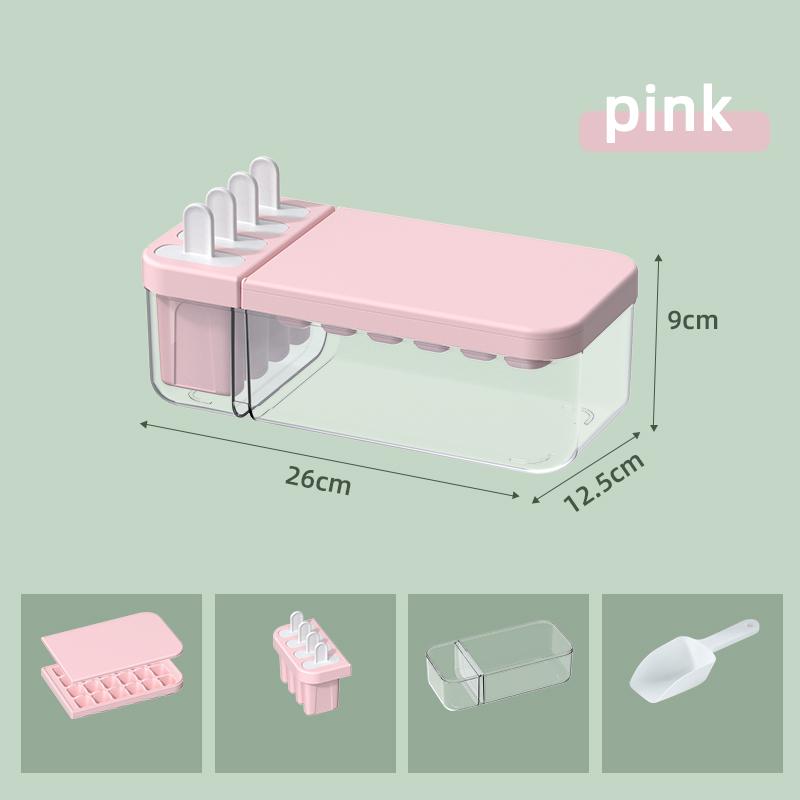 24 Grid Double-layer Ice Cube Mold for Household 2-in-1 Odorless Ice Making Box Ice Ball Ice Making Box