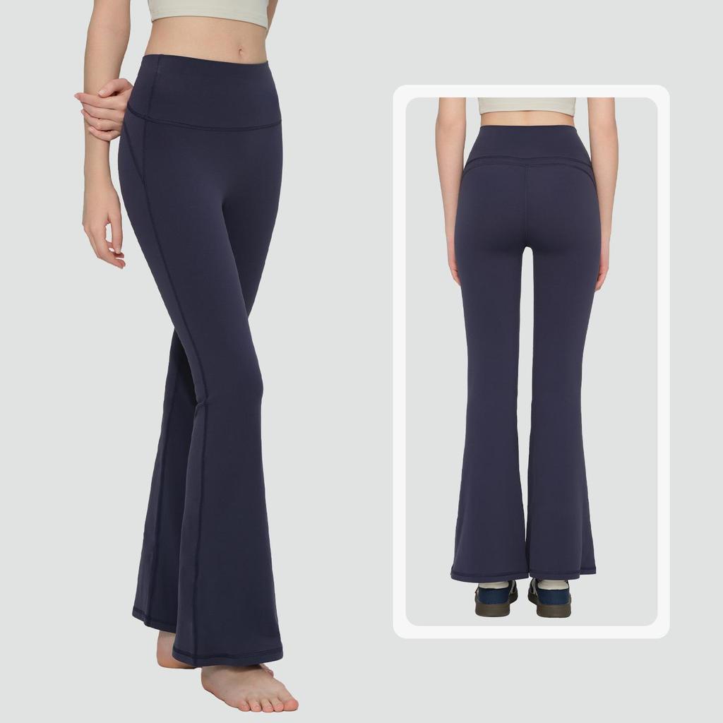 Nude Feel Flare High Waist Yoga Pants for Women - Slimming, Elastic, Casual Pilates Fitness Pants