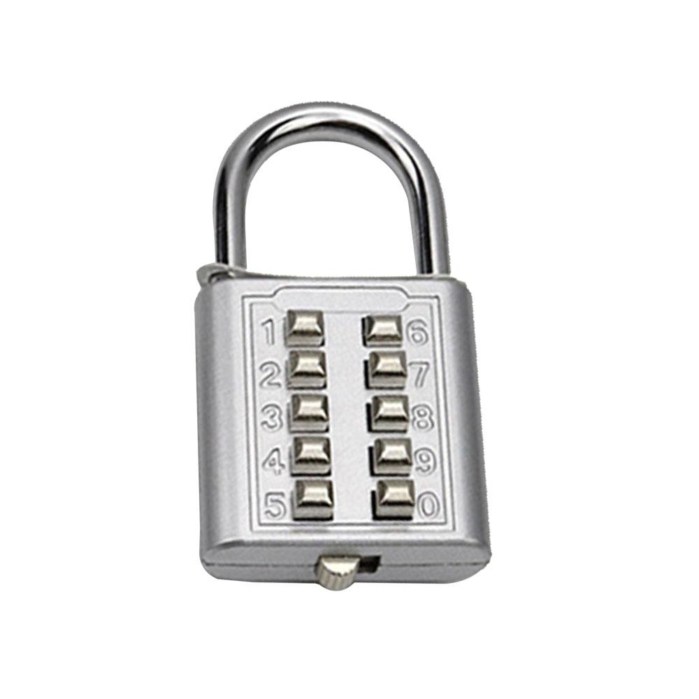 10 Digit Combination Outdoor Padlock Waterproof Zinc Alloy With Key Backup Smart Lock For Travel Luggage Anti-Theft