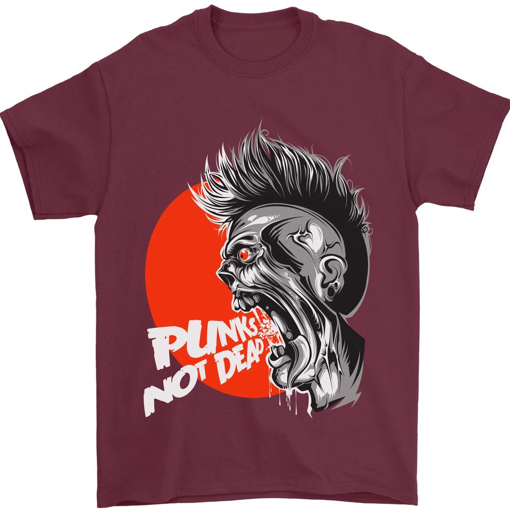 Punks Not Dead Rock Music Skull Unisexs TShirt 100 Cotton S
