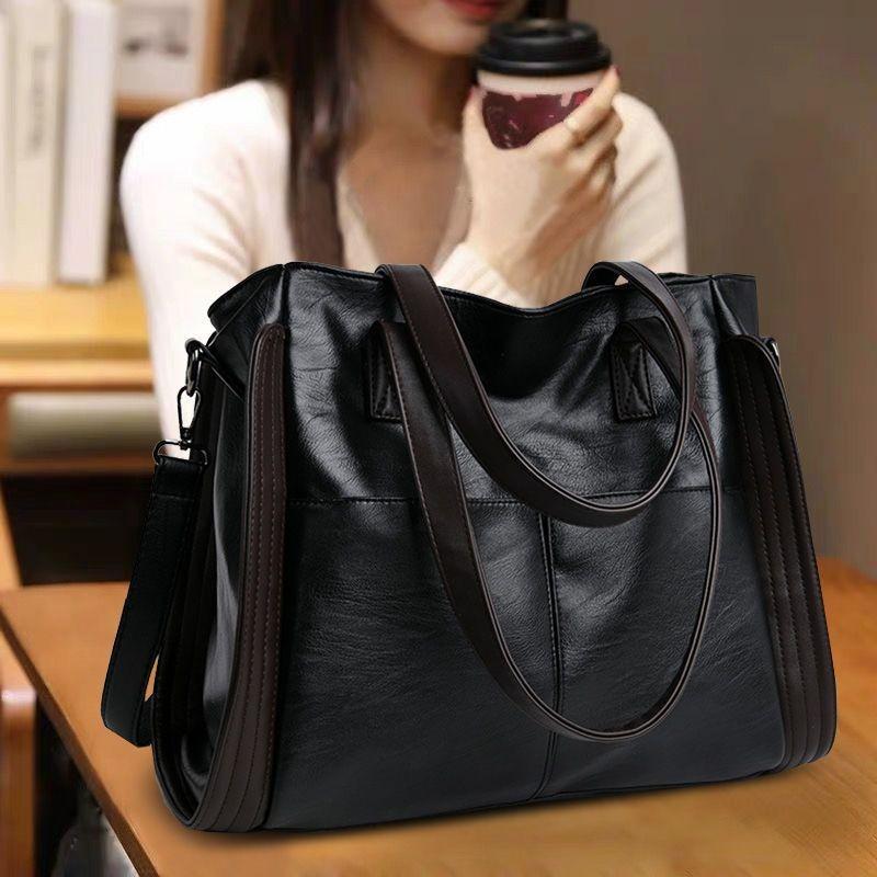 Leather Tote Bag for Women 2026 New Autumn and Winter Handbag, Single Shoulder Women's Bag, Crossbody Bag, Soft Leather Bag