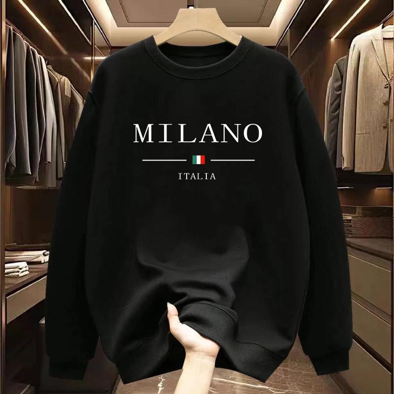 Neue Herren Sweatshirts Mailand Urban Druck O-Ausschnitt Heiße Verkäufe Tops Mann Hochwertige Kleidung Lässiger Pullover Jogging Sweatshirts