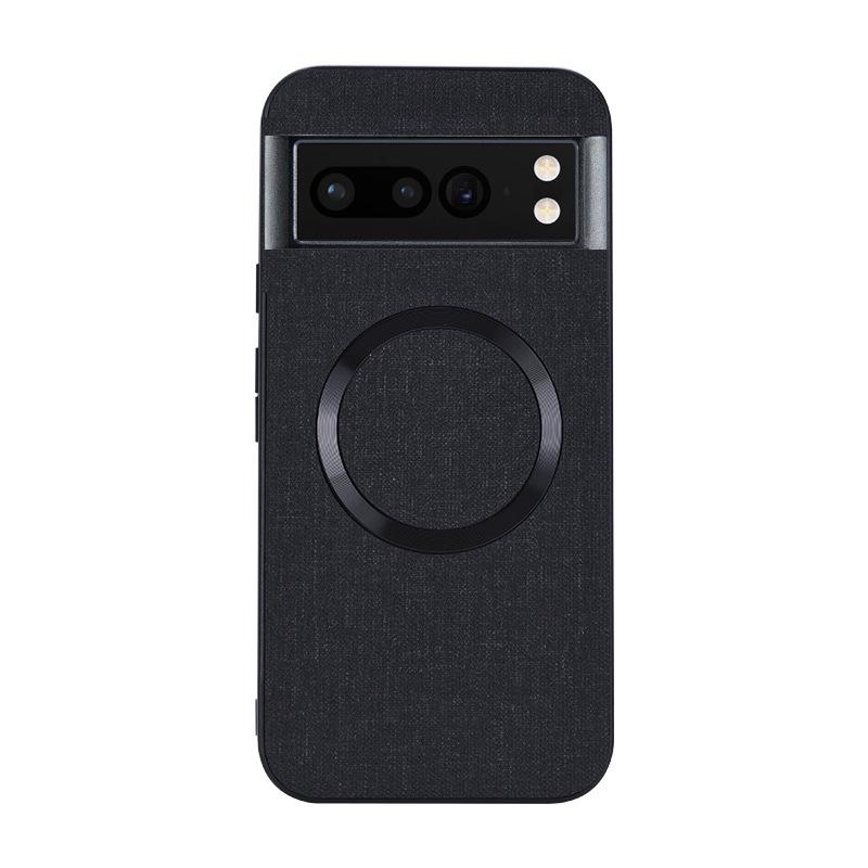 

Google Pixel 9 Pro Magnetic Magsafe Cloth Texture Protective Case for Pixel 8A & Pixel 7 Pixel 7 Pro чёрный