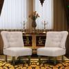 Day and Night - Day and Night French Style Armchairs 2 Units Cream Fabric