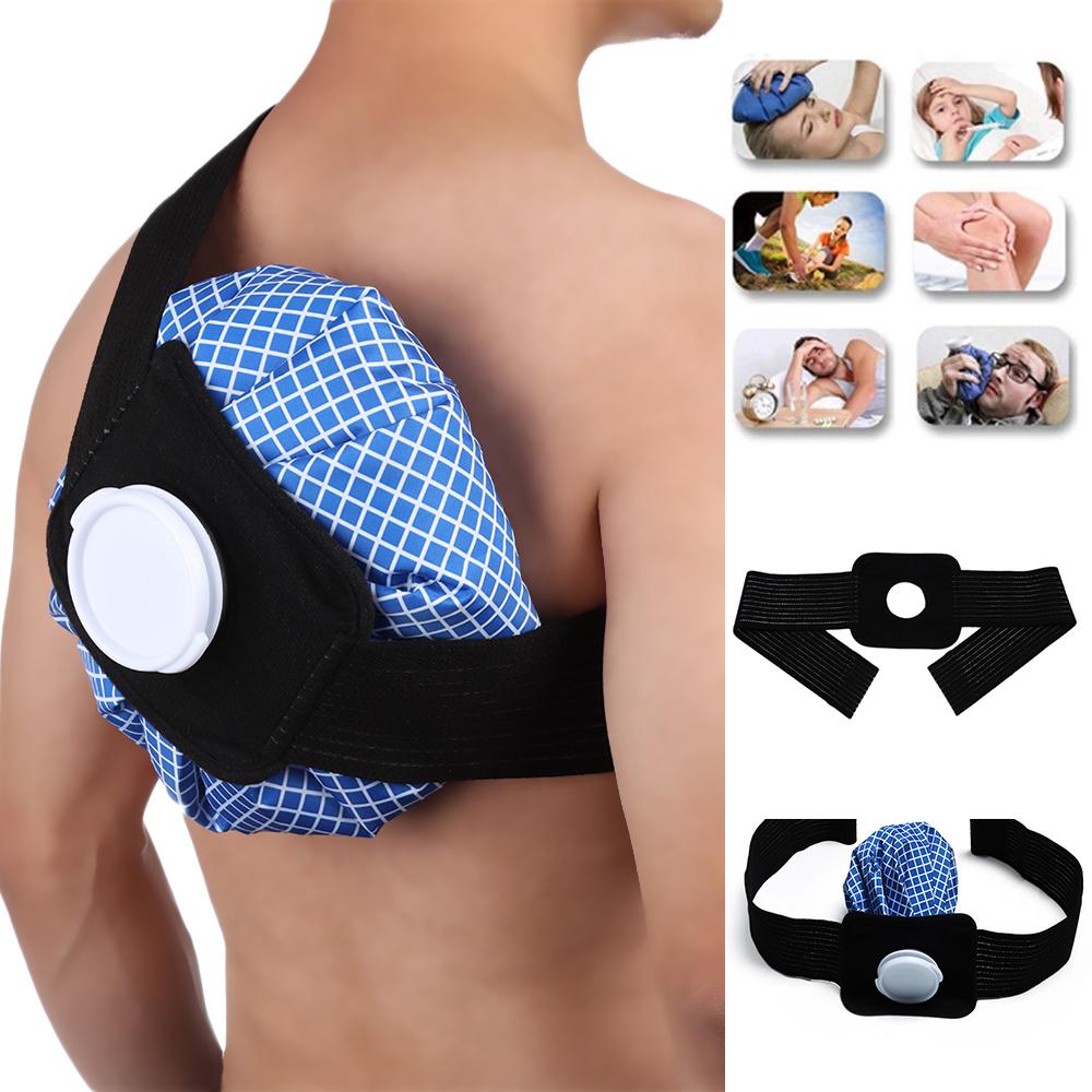Reusable Injury Care Pain Relief Cooler Bag Ice Pack Elastic Tie Belt Pack Protector