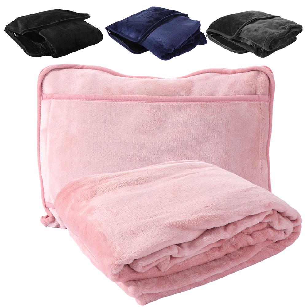 Warm Travel Pillow and Blanket Set 2 in 1 Soft Throw Pillow Compact Nap Quilt Household