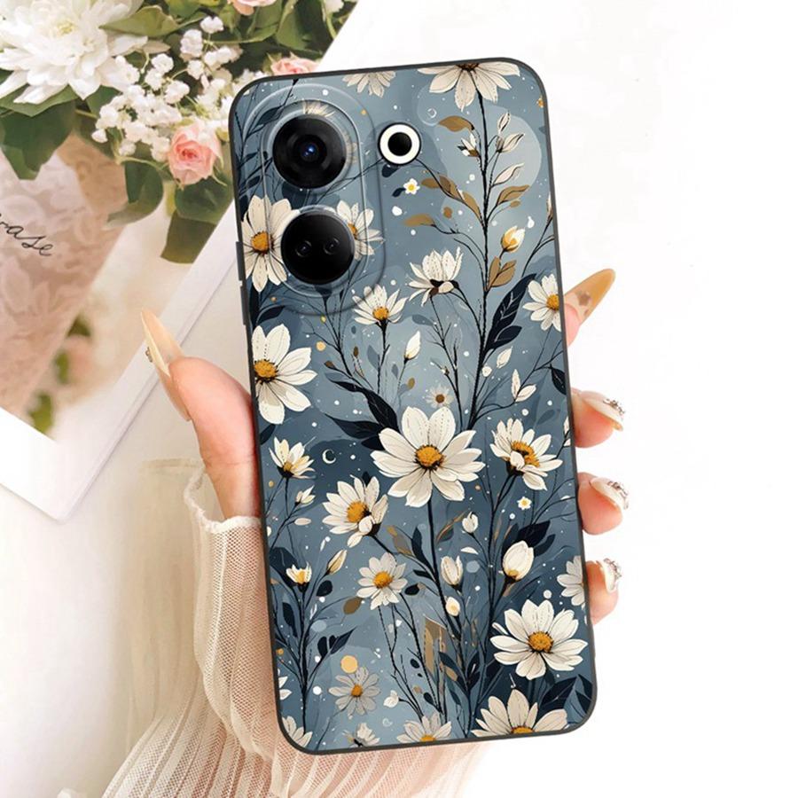 For Tecno Camon 20 Premier Phone Case CK9n Cover Fashion Simplicity bow flower Soft Silicone Shell Tecno Camon20 20Pro Funda