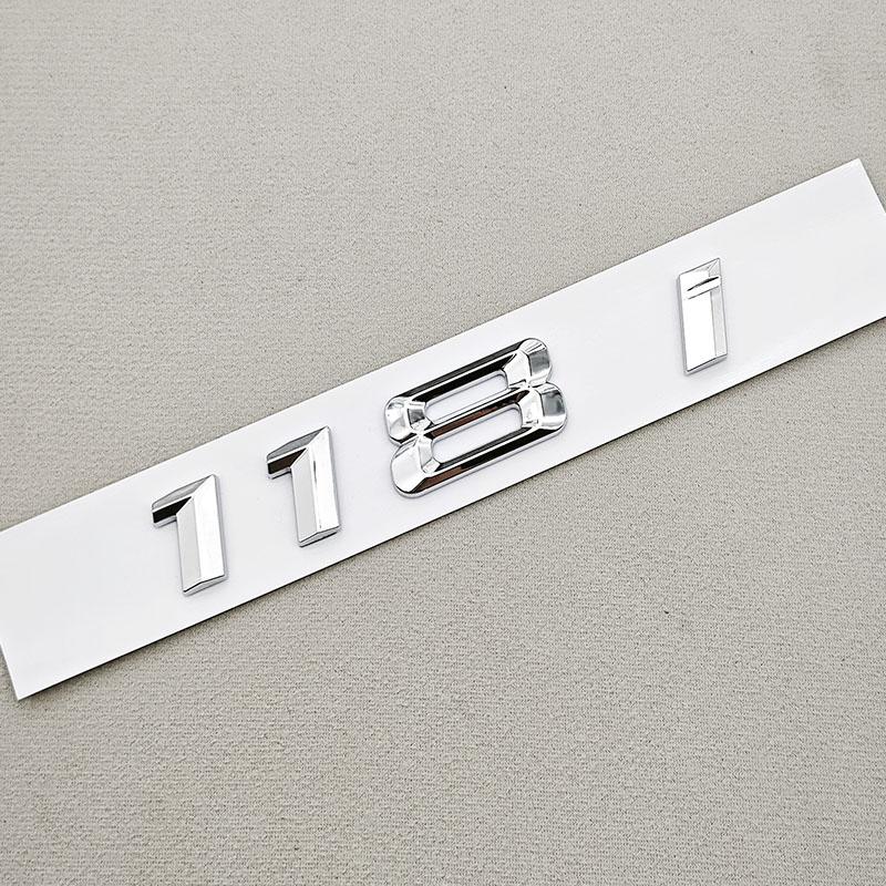 3D ABS Chrome Car Letters Logo 118i 120i 125i Rear Trunk Badge Emblem Sticker For BMW 118i 120i 125i Tail Marking Accessories CB4