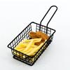 1PC Creative Rectangular French Fries Basket Snack Basket Fried Food Container with Handle Western Restaurant Snack Basket