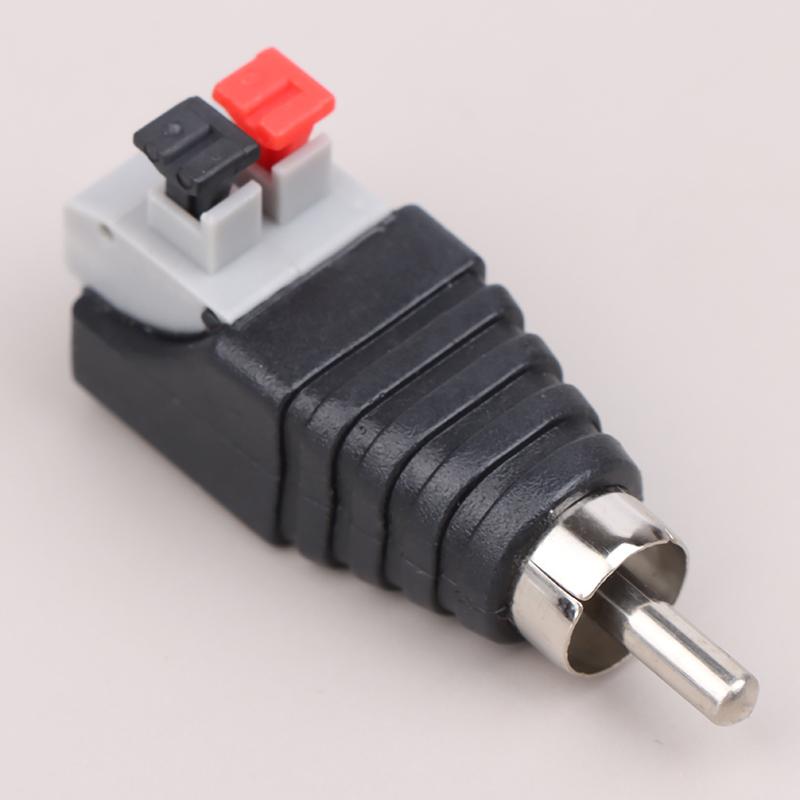 2 Stück Lautsprecherkabel zu Audio-Steckerbuchse Schnellsteckverbinder RCA-Stecker Adapter Lautsprecherstecker Universalkabel