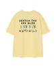 WACKY WILLY Kiki Typographic Short Sleeve T-Shirt Yellow