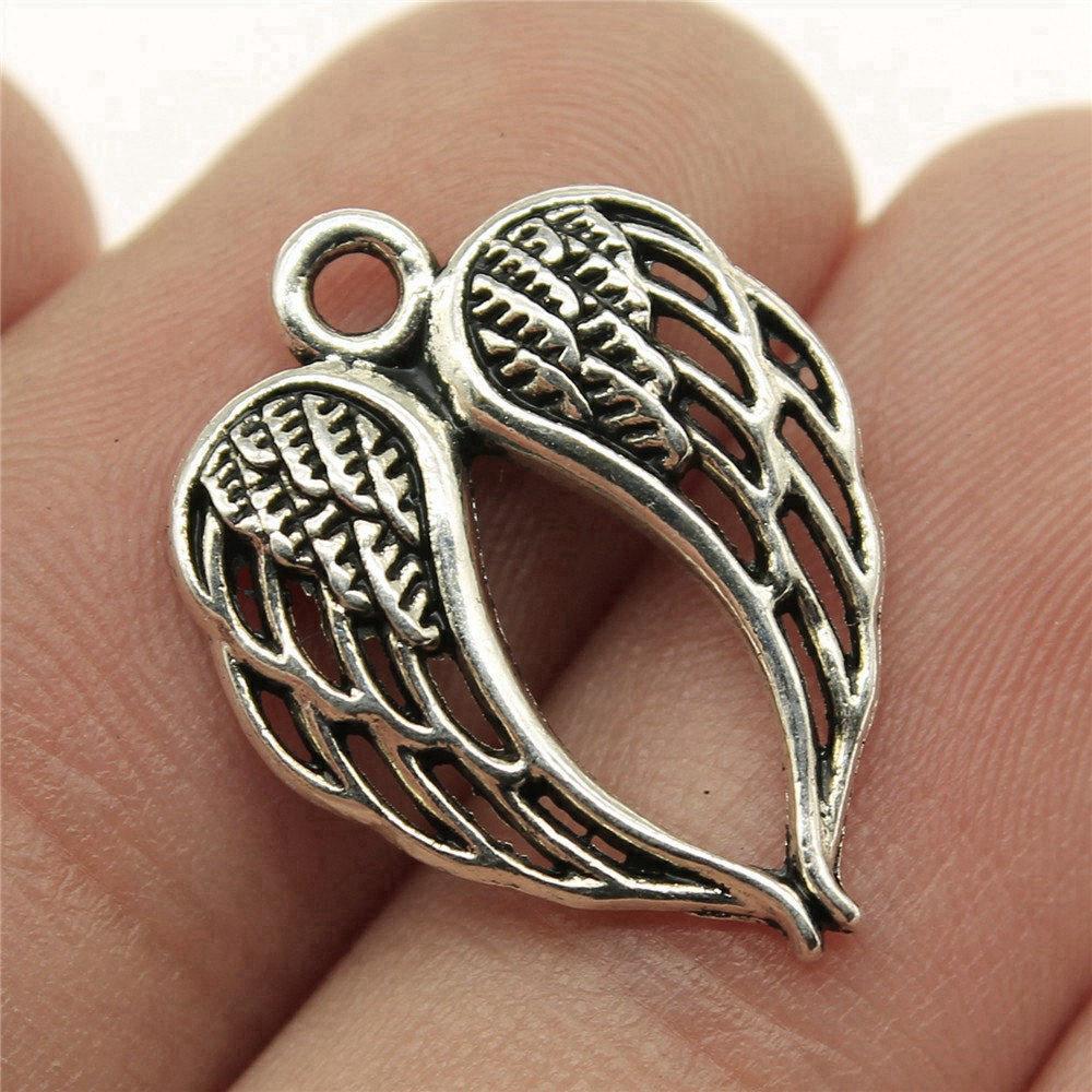 Small Angel Wings Fairy Detail Charm Antique Bronze Zinc Alloy Jewelry Making Supplies Jewelry Making Accessory Charms