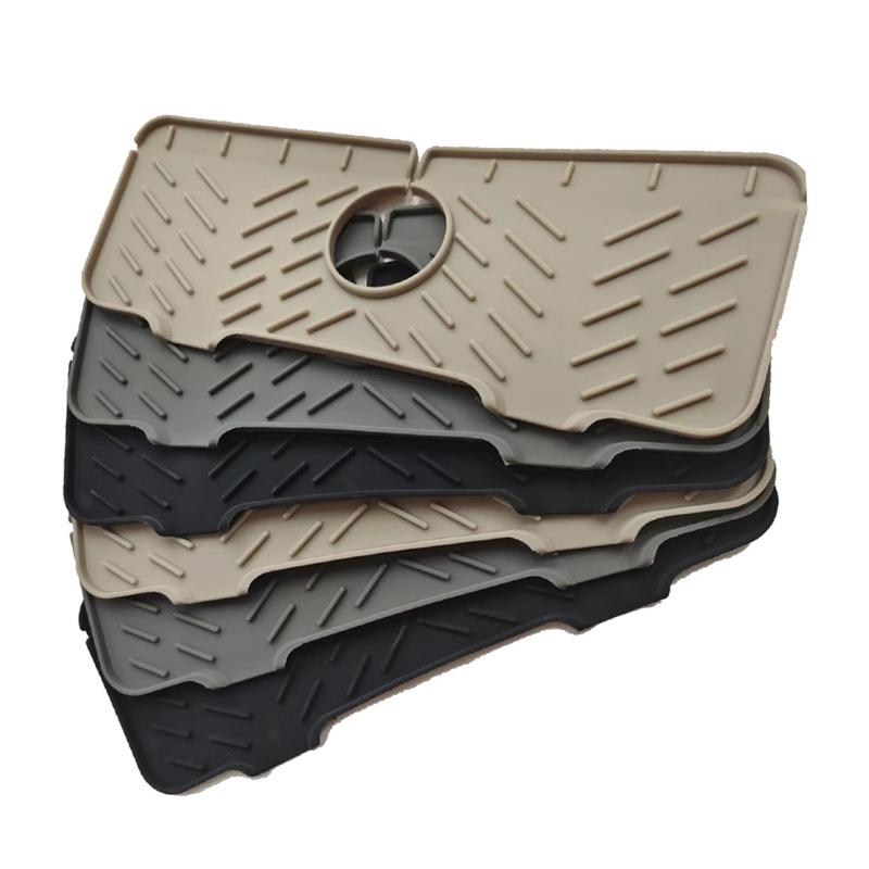 Sink Draining Pad Behind Faucet Drip Protector Splash Countertop Durable Use for Kitchen Bathroom Bar Countertop Protect