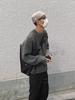Men's Gray Retro Button-Up Woolen Knit Sweater: Trendy, Niche Heavyweight Coat Design