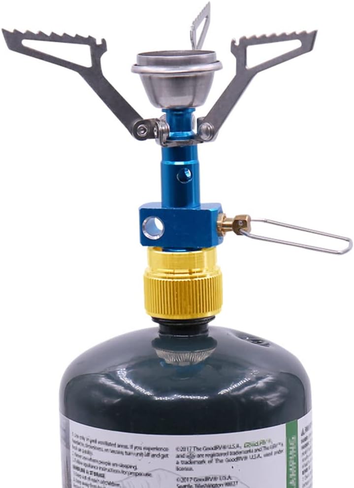 Camping Gas Stove Adapter Convertor Lindal Valve Canister to 1L Propane Tank or Welding Torch MAPP Gas Cans