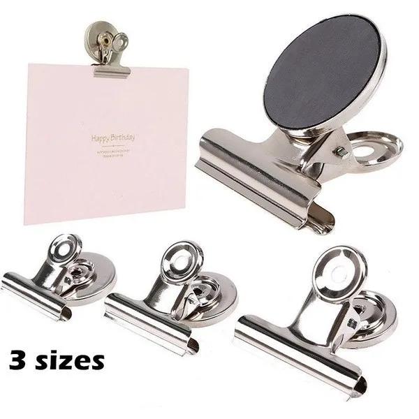 2 Buc. Metal Rotund Autocolante Magnetice de Frigider Clipuri Frigider Perete Memo Notă Mesaj Liante Cleme Suport Magnet Tablă Albă Colorat