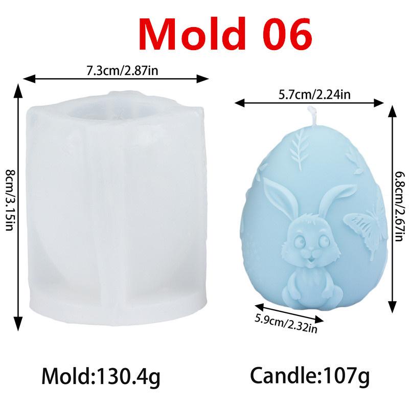 Easter Bunny Butterfly Egg Silicone Candle Mold DIY Floral Egg Plaster Mould Dandelion Clock Leaf Handmade Soap Home Decor Gift